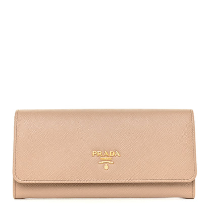 Prada Saffiano Metal Continental Flap Wallet Cammeo 3 of 11