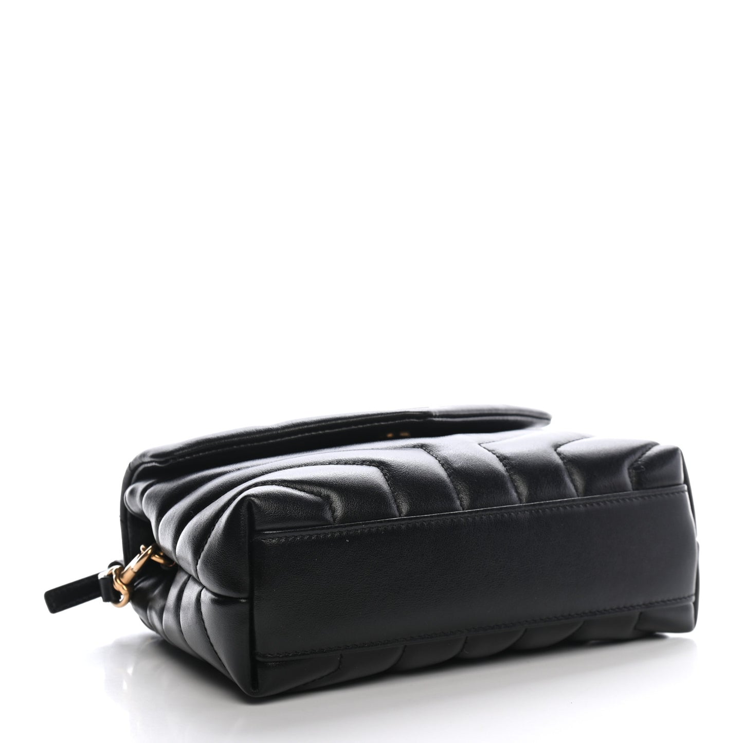 Calfskin Y Quilted Monogram Toy Loulou Crossbody Bag Black