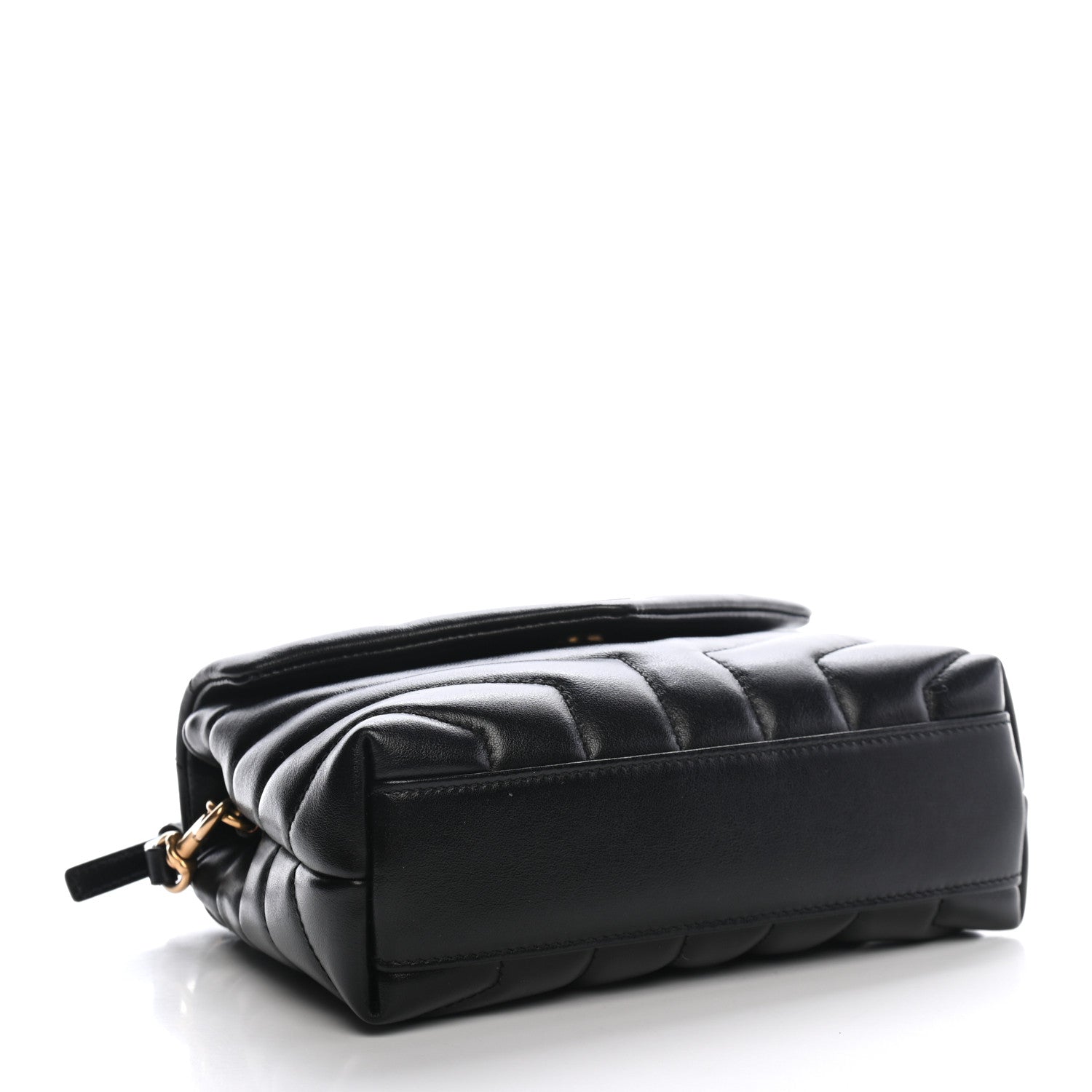 Saint Laurent Calfskin Y Quilted Monogram Toy Loulou Crossbody Bag Black 4 of 9
