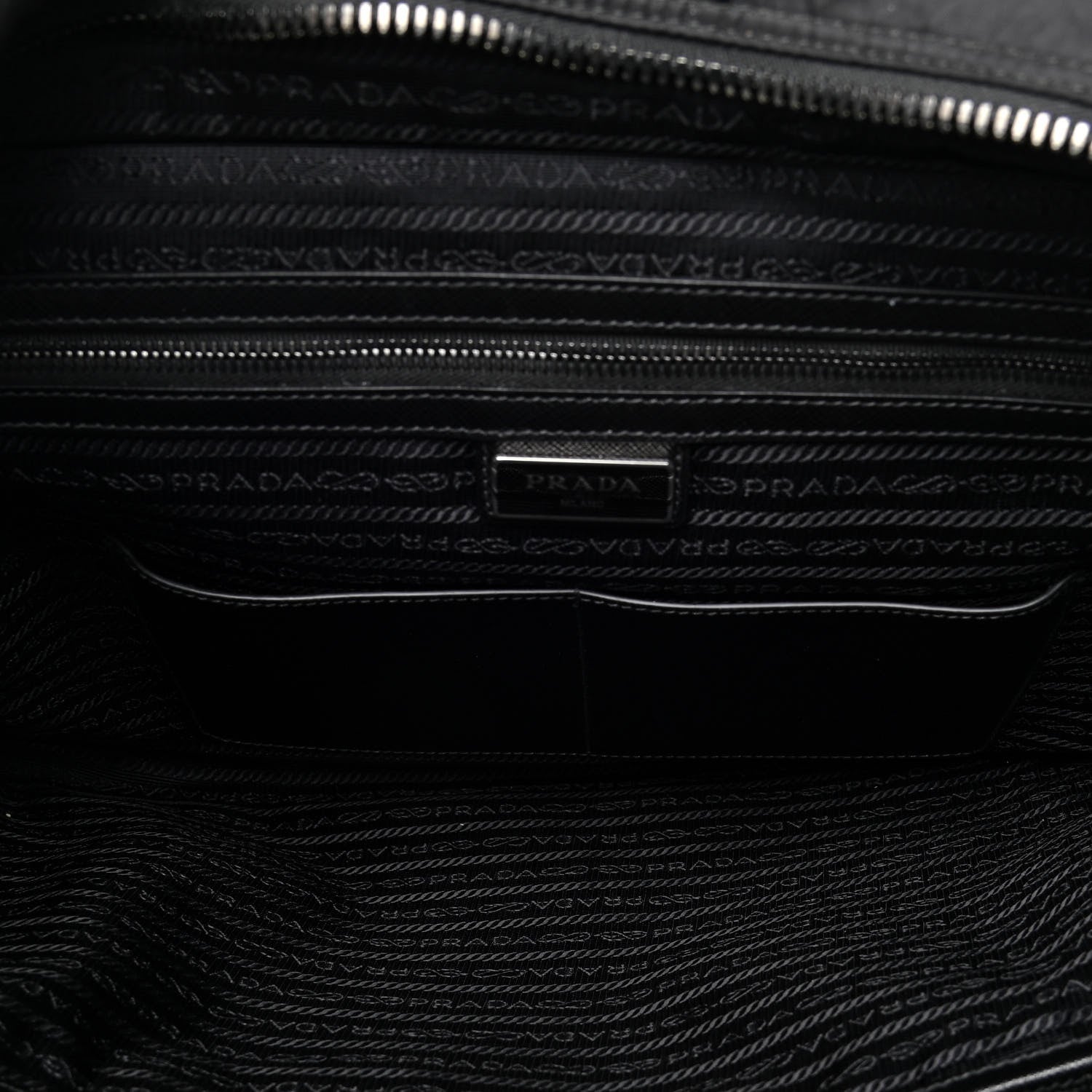 Prada Tessuto Nylon Saffiano Briefcase Black 4 of 4