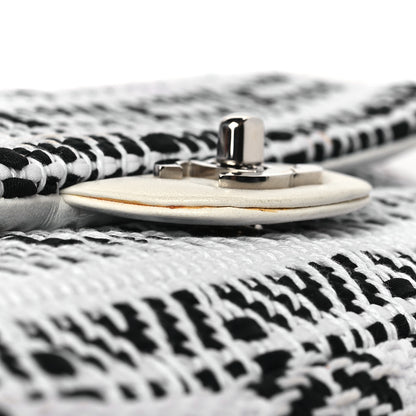 Chanel Woven Tweed Small Flap Black White 10 of 11