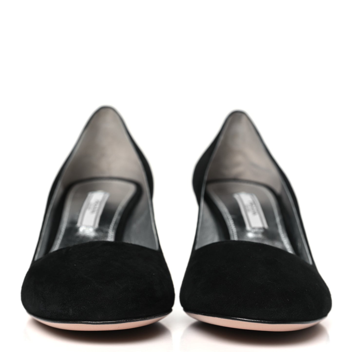 Suede Crystal Block Heel Pump 39.5 Black