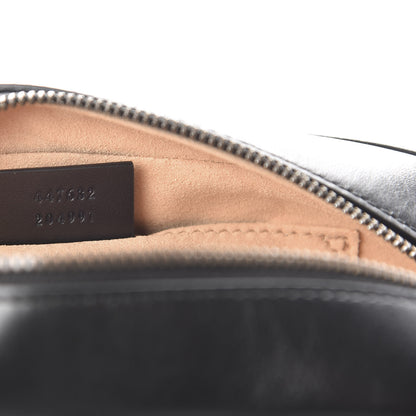 Gucci Calfskin Matelasse Small GG Marmont Chain Shoulder Bag Black 8 of 9