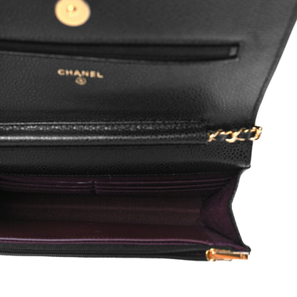 Chanel Caviar Quilted Wallet On Chain WOC Black 5 of 11