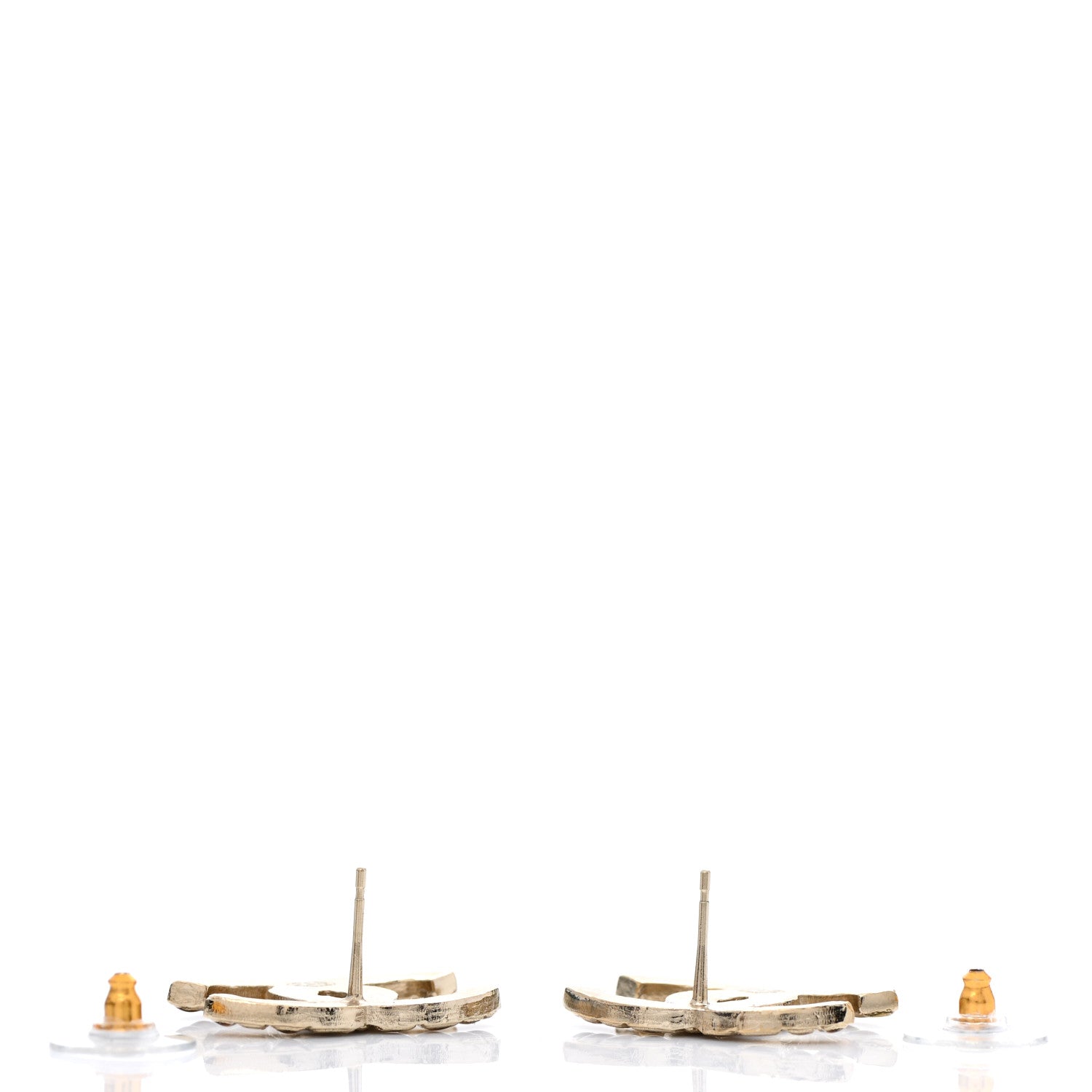 Chanel Metal Gripoix Along The Nile Earrings Gold Orange 3 of 4
