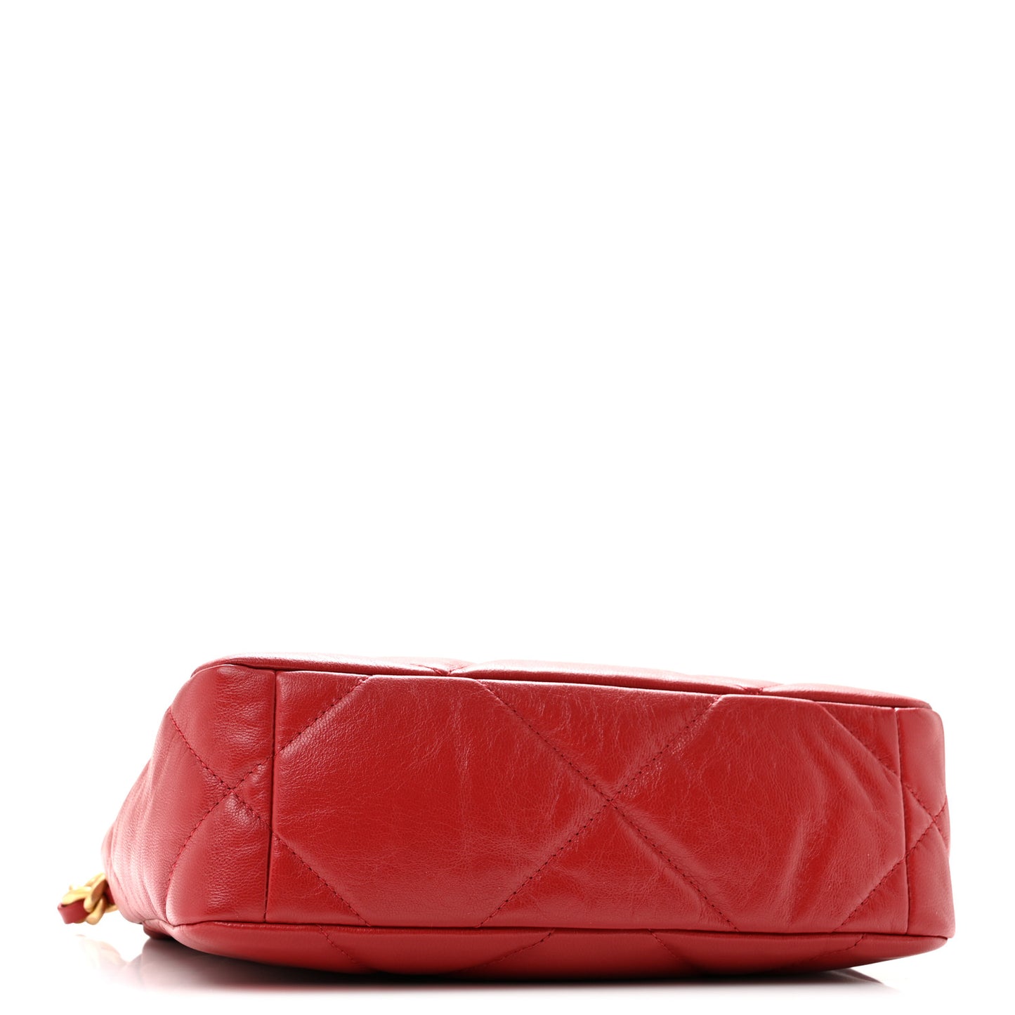 Goatskin Quilted Medium Chanel 19 Flap Red