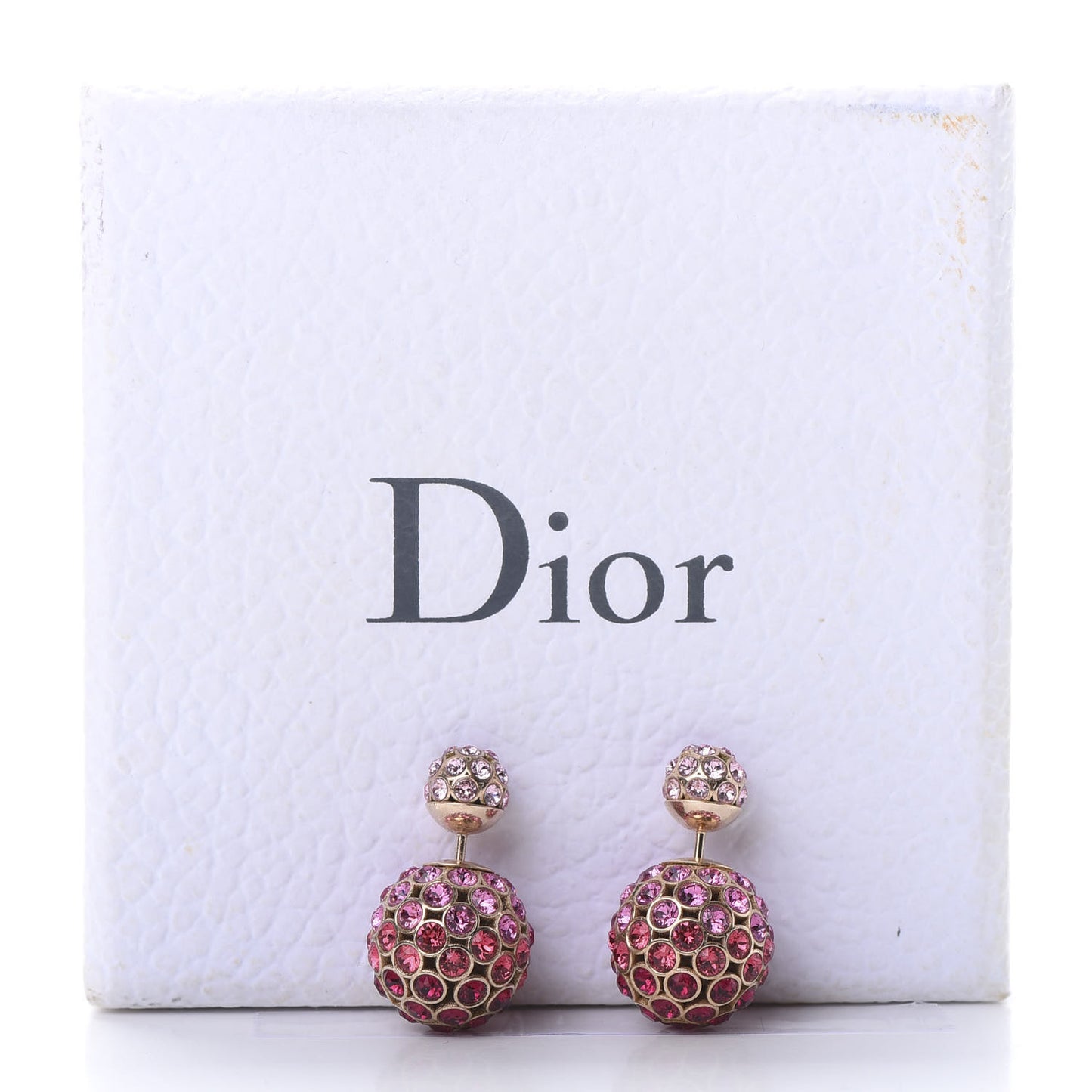 Crystal Mise En Dior Tribal Earrings Pink Gold