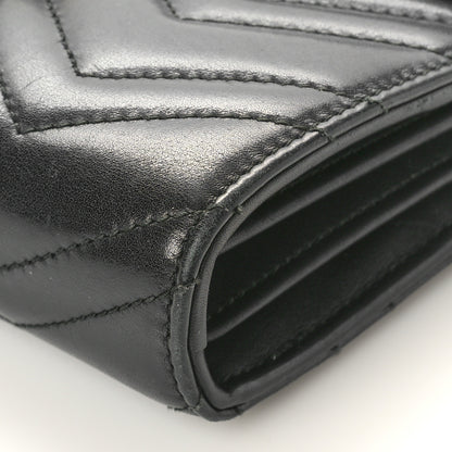 Gucci Calfskin Matelasse GG Marmont Chain Wallet Black 9 of 9