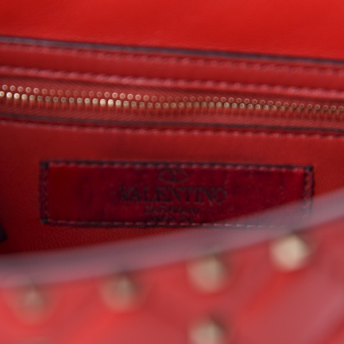Nappa Medium Rockstud Spike Shoulder Bag Rosso Valentino