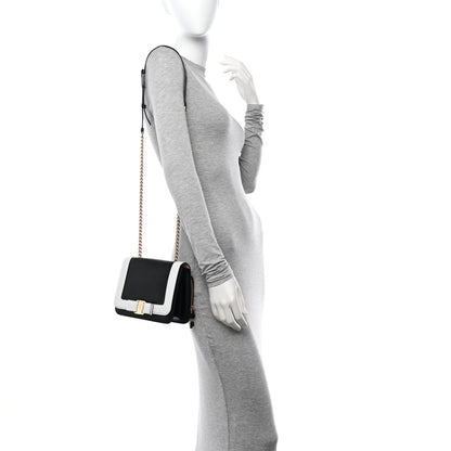 Salvatore Ferragamo Smooth Calfskin Vara Bow Chain Flap Crossbody Blue 2 of 9