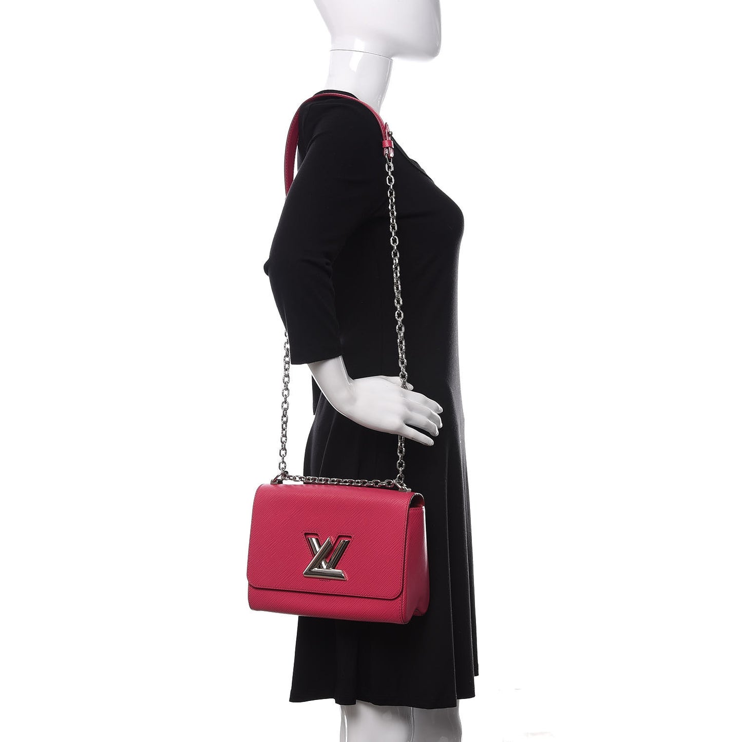 Epi Twist Shoulder Bag MM Fuchsia
