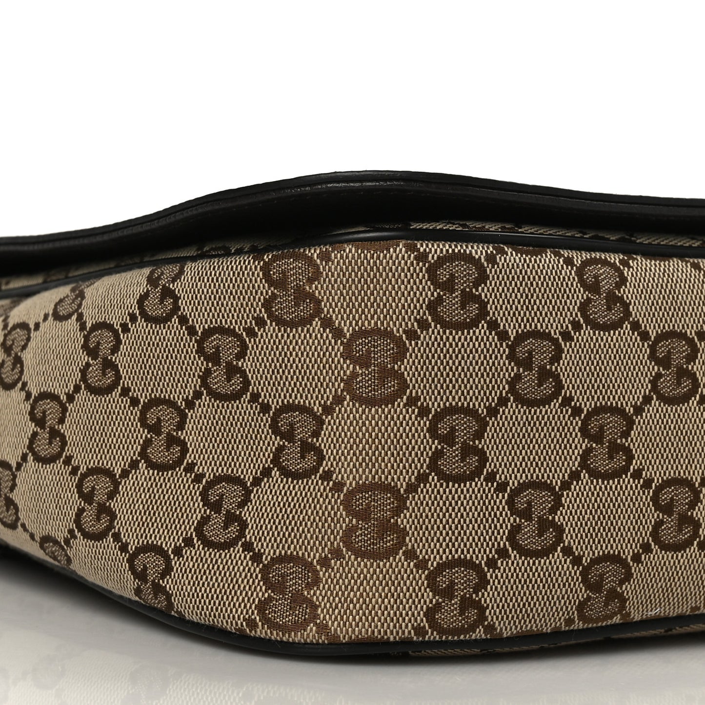 Monogram Flap Messenger Bag Beige Dark Brown