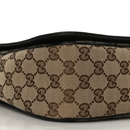 Gucci Monogram Flap Messenger Bag Beige Dark Brown 8 of 9