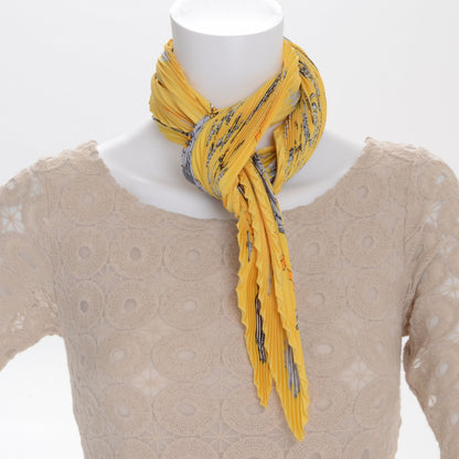 Hermes Silk Plisse Keys Les Cles Yellow 90 4 of 4