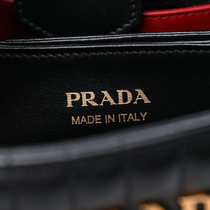 Prada Soft Calfskin Impunture Diagramme Medium Panier Black 6 of 8