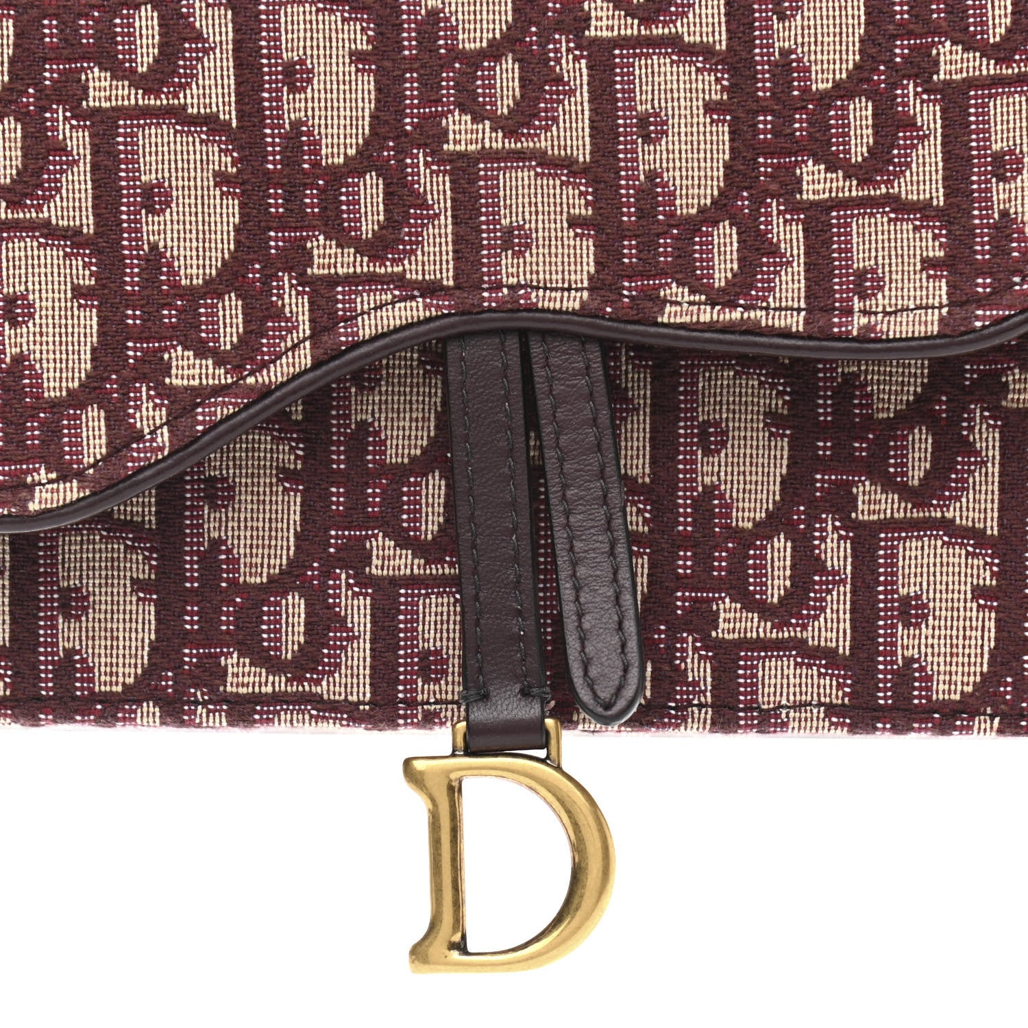Christian Dior Oblique Saddle Belt Bag Bordeaux 9 of 11