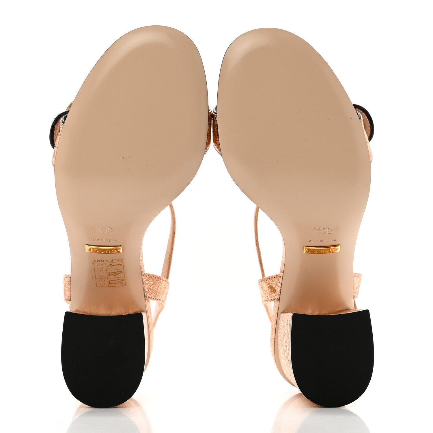 Gucci Galassia GG Marmont Ankle Wrap 75mm Sandals 36.5 Salmone 5 of 8