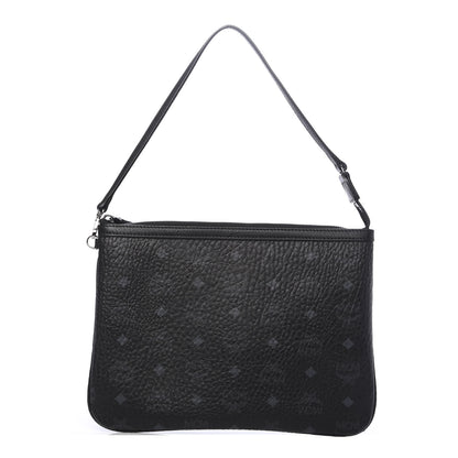 MCM Visetos Liz Shopper Tote Pouch Black 1 of 9