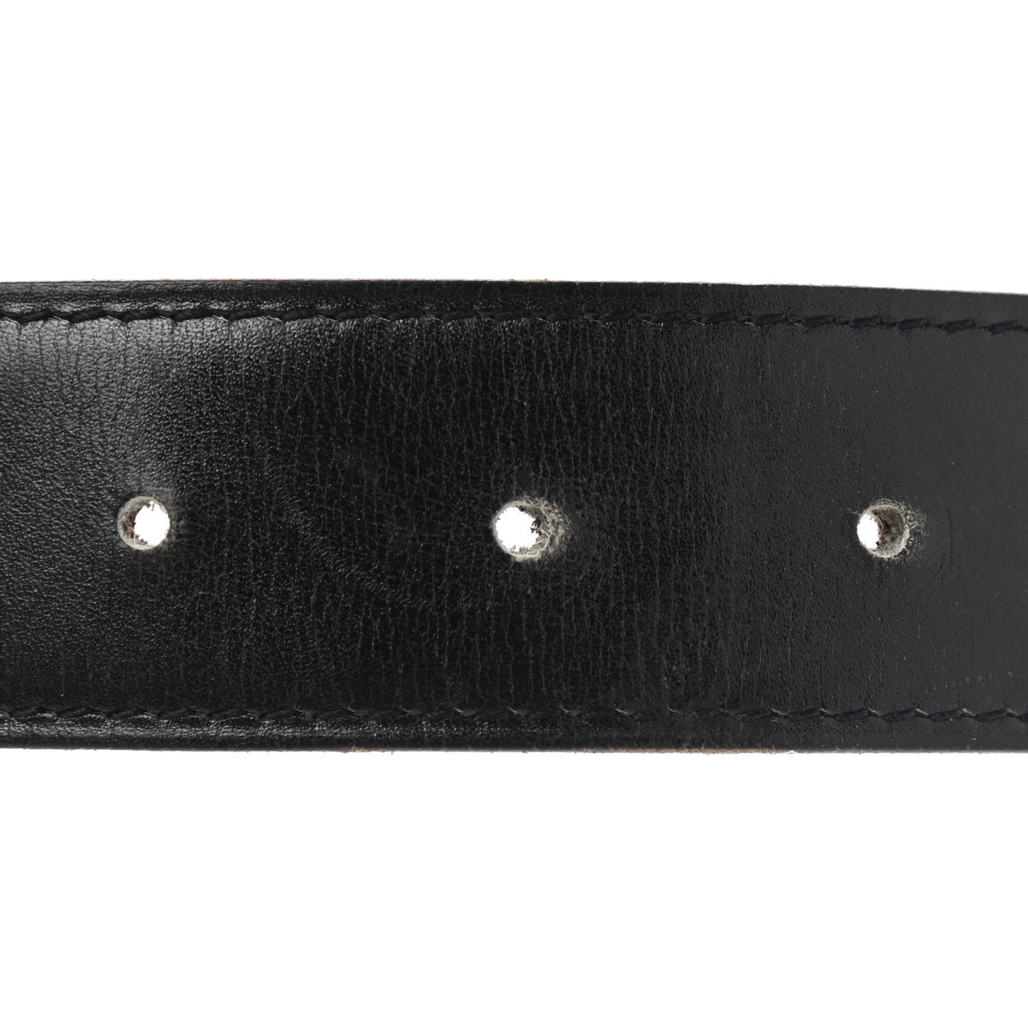 Hermes Box Chamonix 32mm H Belt 75 Black Gold 4 of 9
