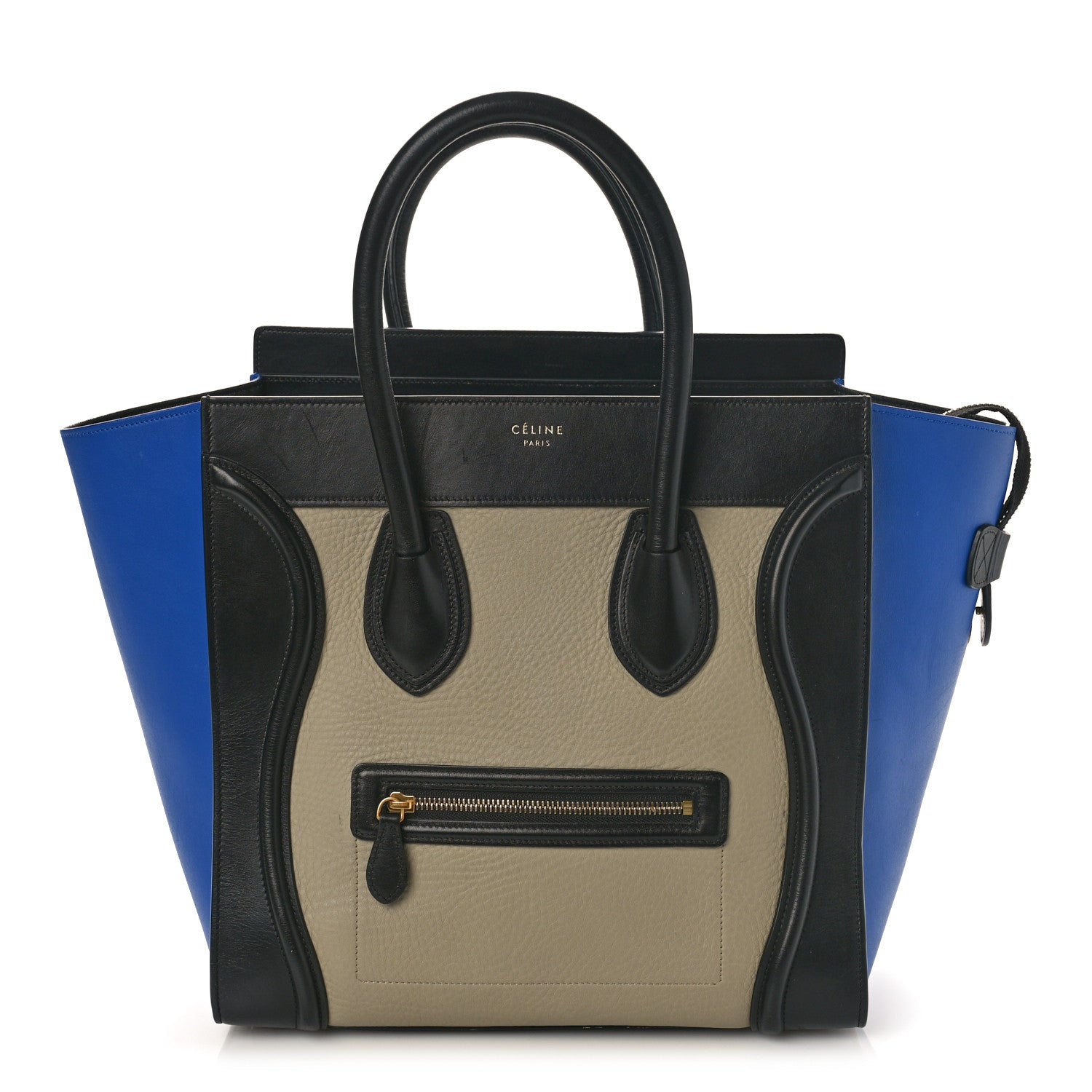 Celine Elephant Calfskin Mini Tri-Color Luggage Beige 1 of 14