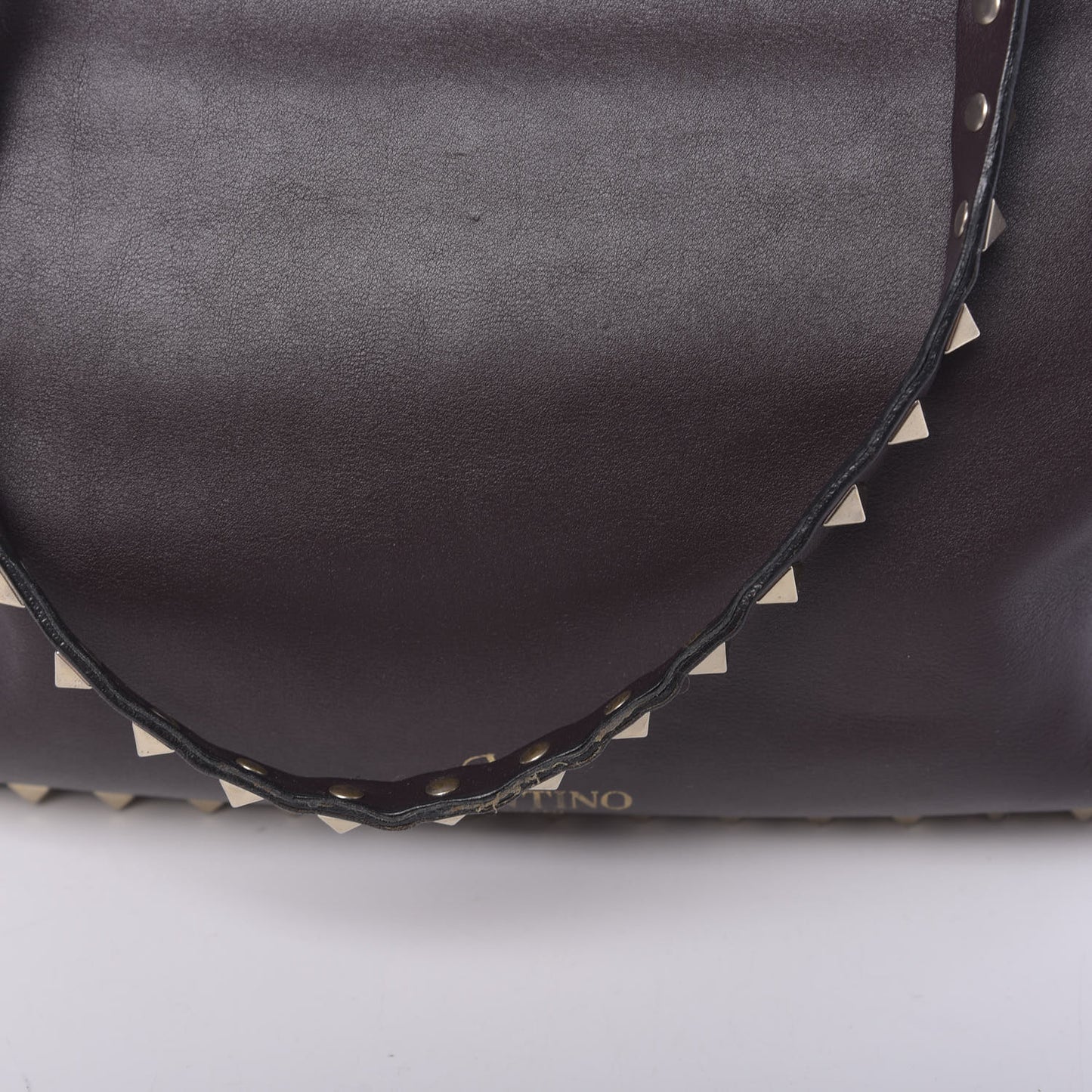Vitello Small Rockstud Tote Griotte
