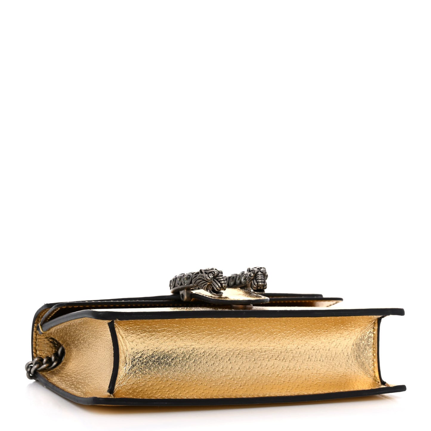 Metallic Calfskin Super Mini Dionysus Shoulder Bag Gold