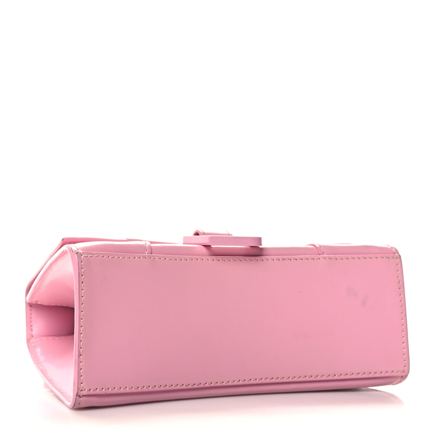 Balenciaga Shiny Box Calfskin Tonal B Hourglass Top Handle Bag XS Candy Pink 4 of 12