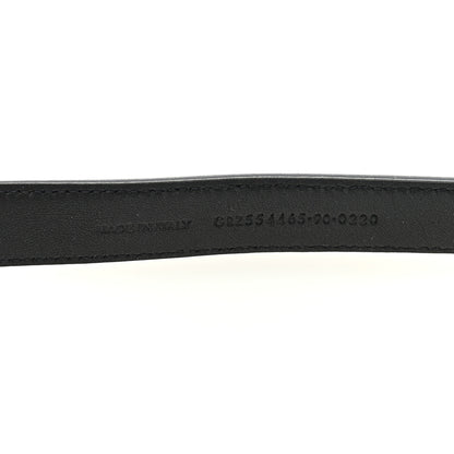 Saint Laurent Smooth Calfskin Monogram Square Buckle Belt 90 36 Black 3 of 4