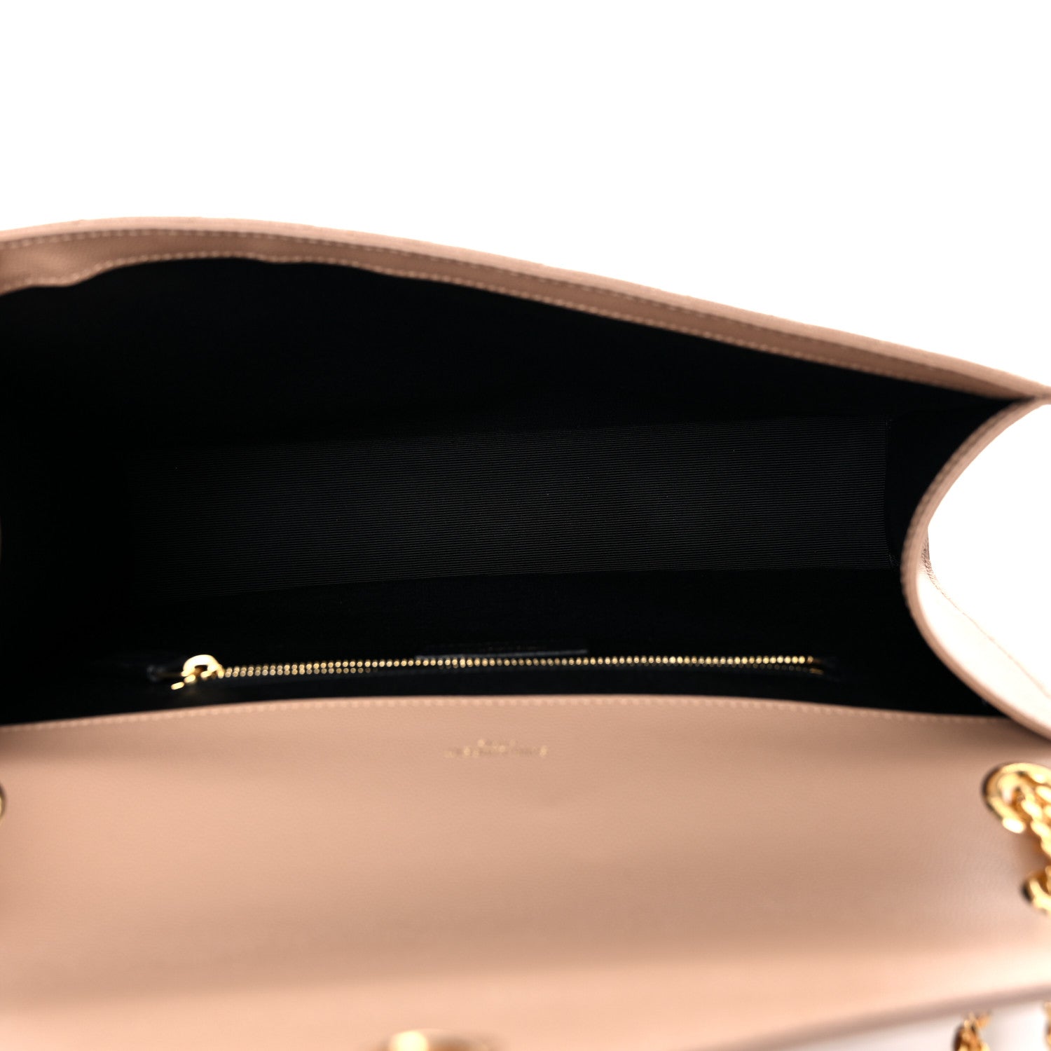 Saint Laurent Grain De Poudre Textured Mixed Matelasse Triquilt Large Monogram Satchel Natural Tan 7 of 9