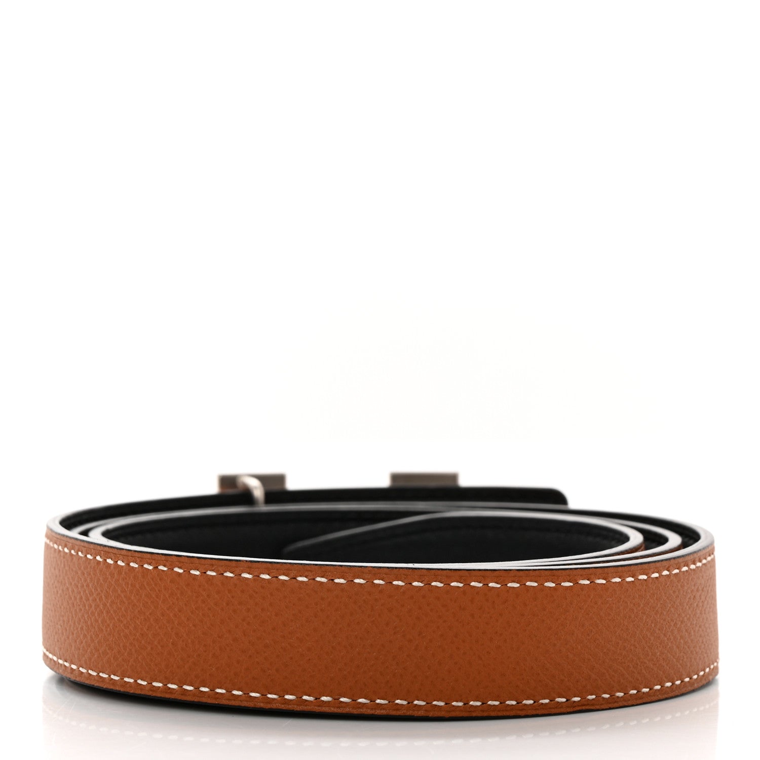Hermes Epsom Swift 24mm Mini H Belt 85 34 Gold Black 2 of 6