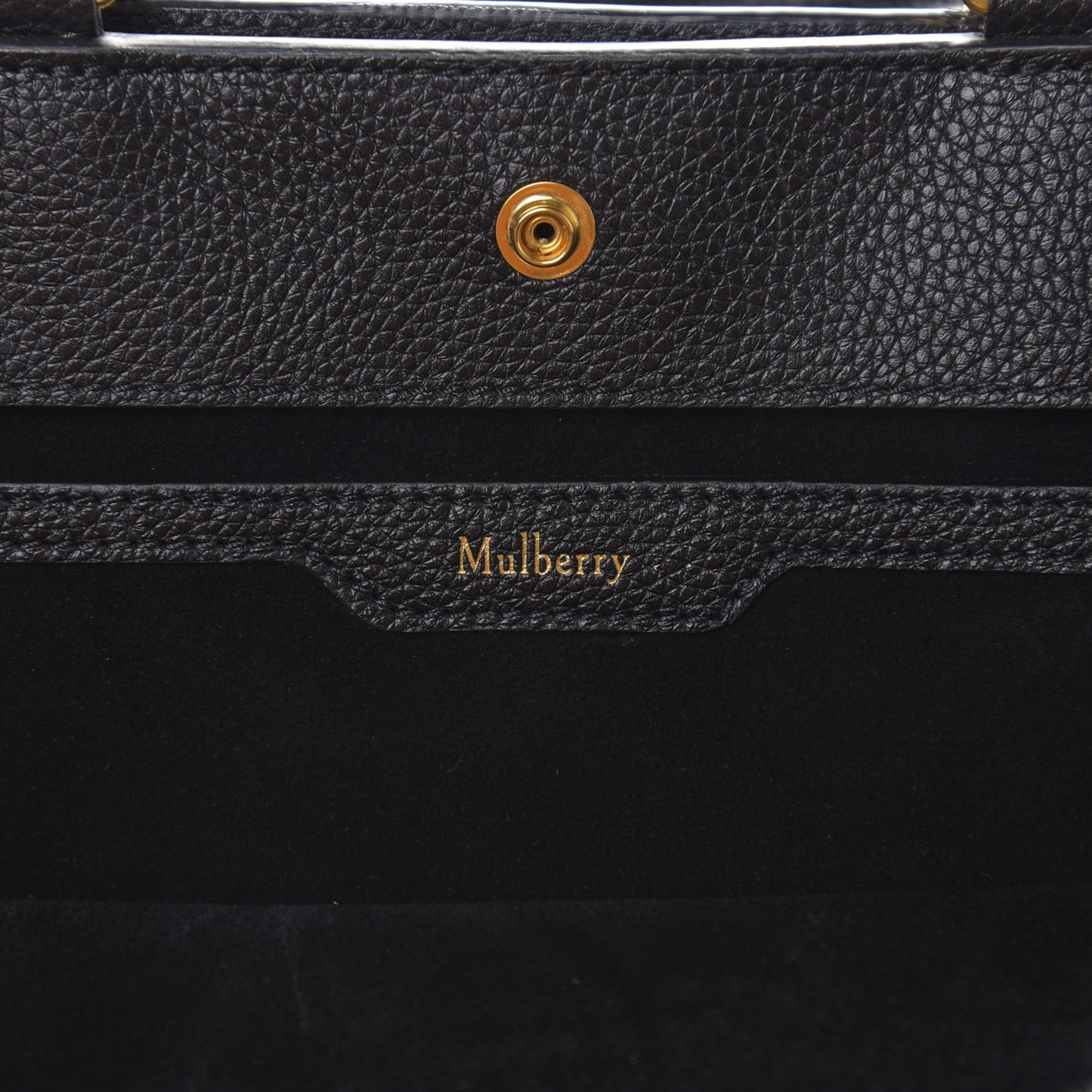 Small Classic Grain Stud Tote Black