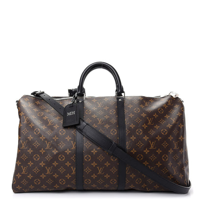 Louis Vuitton Monogram Macassar Keepall Bandouliere 55 1 of 9