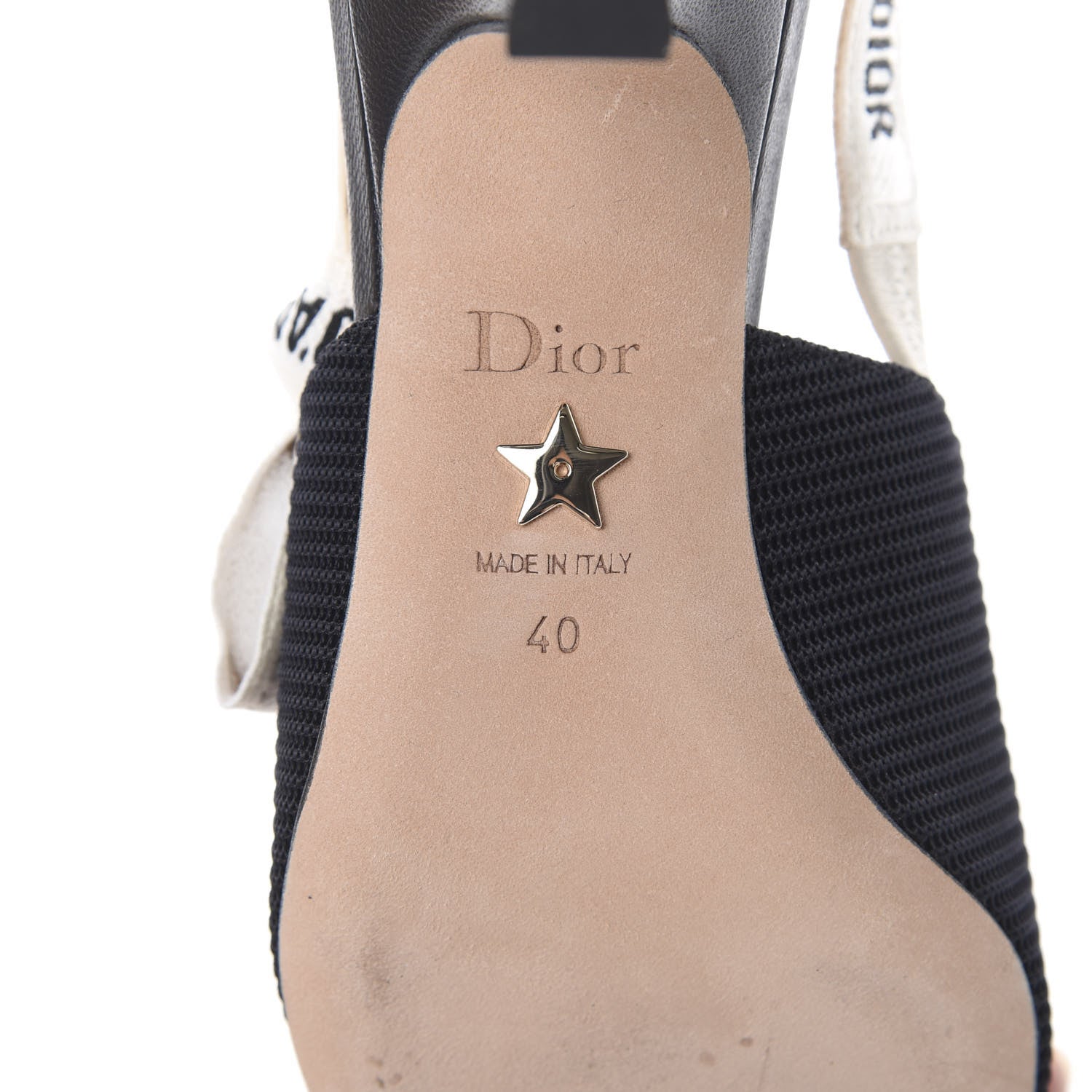 Christian Dior Technical Canvas Ribbon J Adior Slingback 65mm Pumps 40 Black 7 of 11