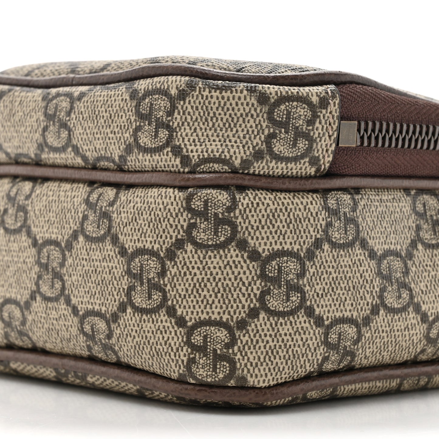 GG Supreme Monogram Mini Neo Vintage Double Zip Messenger Bag Beige New Acero Crop