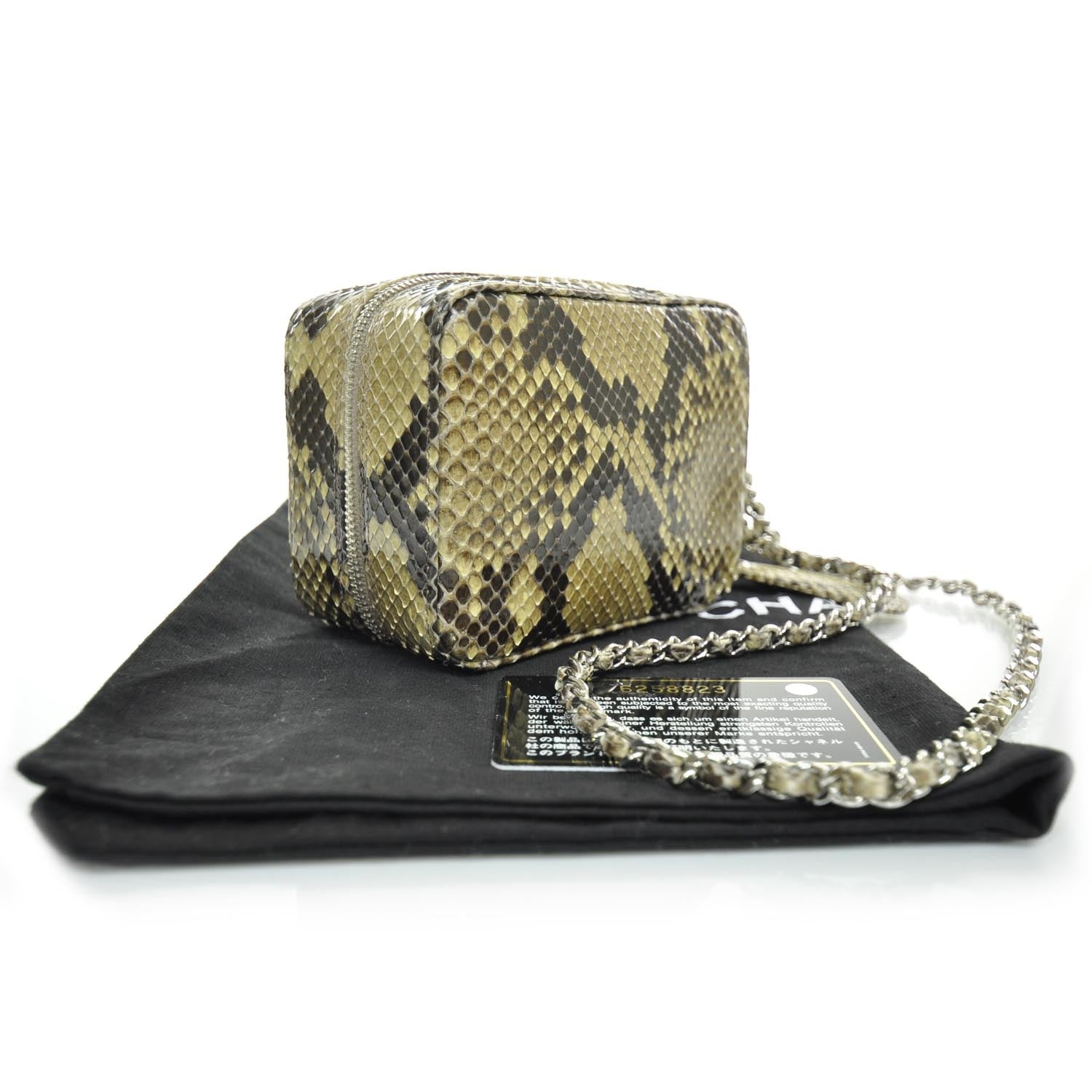 Chanel Python Mini Shoulder Bag Beige 2 of 9