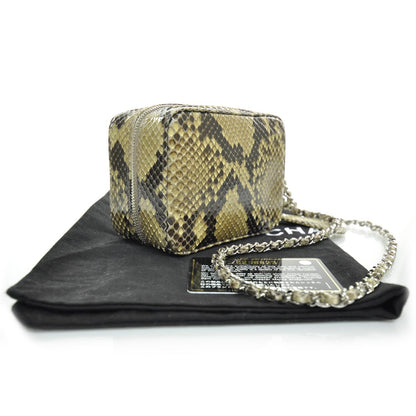 Chanel Python Mini Shoulder Bag Beige 2 of 9