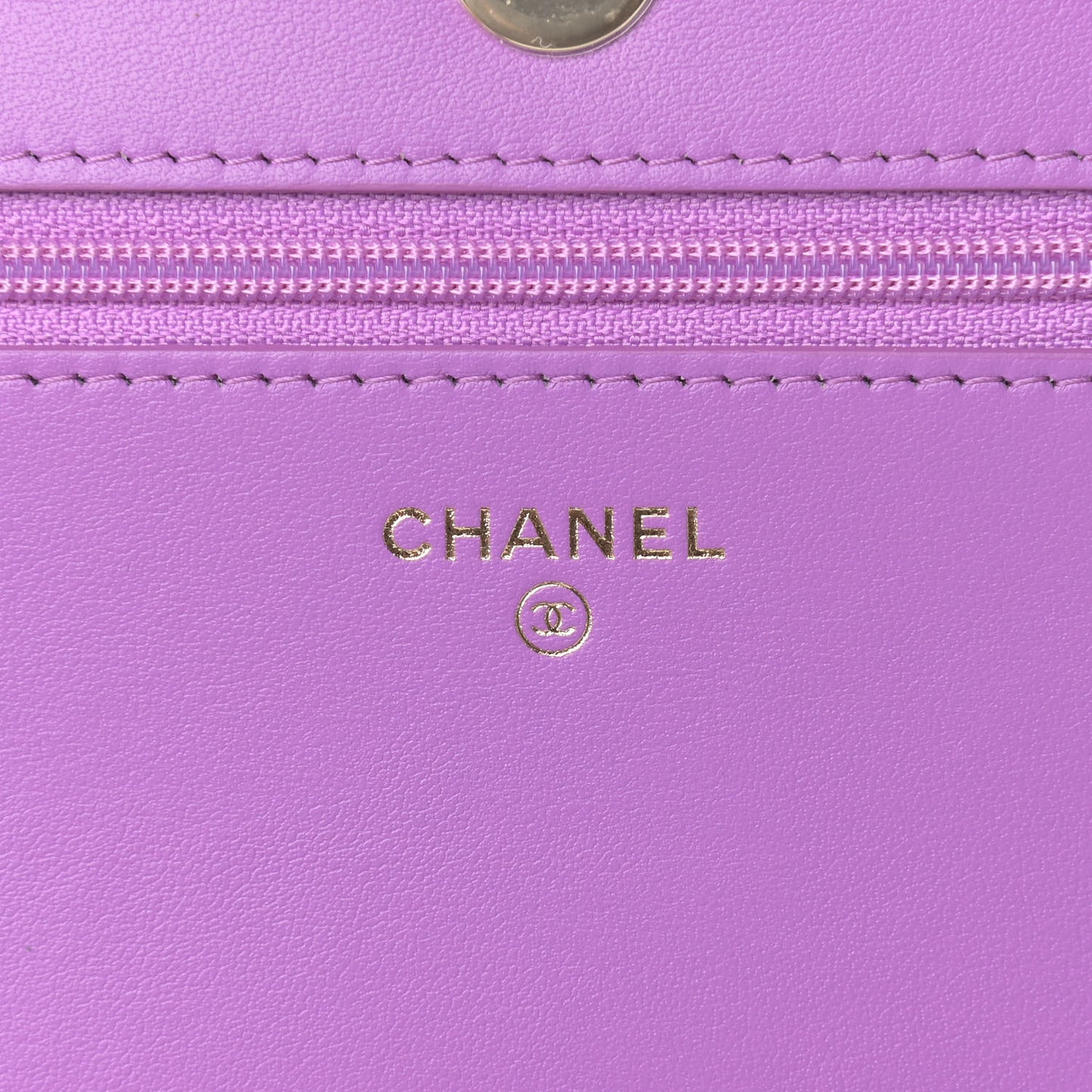 Caviar Quilted Boy Wallet On Chain WOC Purple