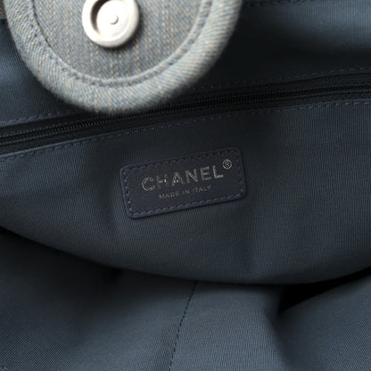 Chanel Denim Medium Deauville Tote Light Blue 7 of 12