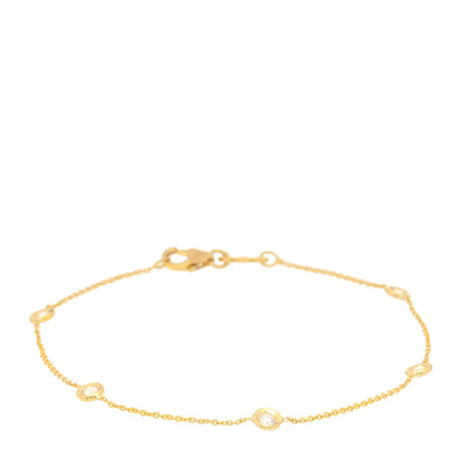 Roberto Coin 18K Yellow Gold Diamond By the Inch Five Station Bracelet 1 of 5