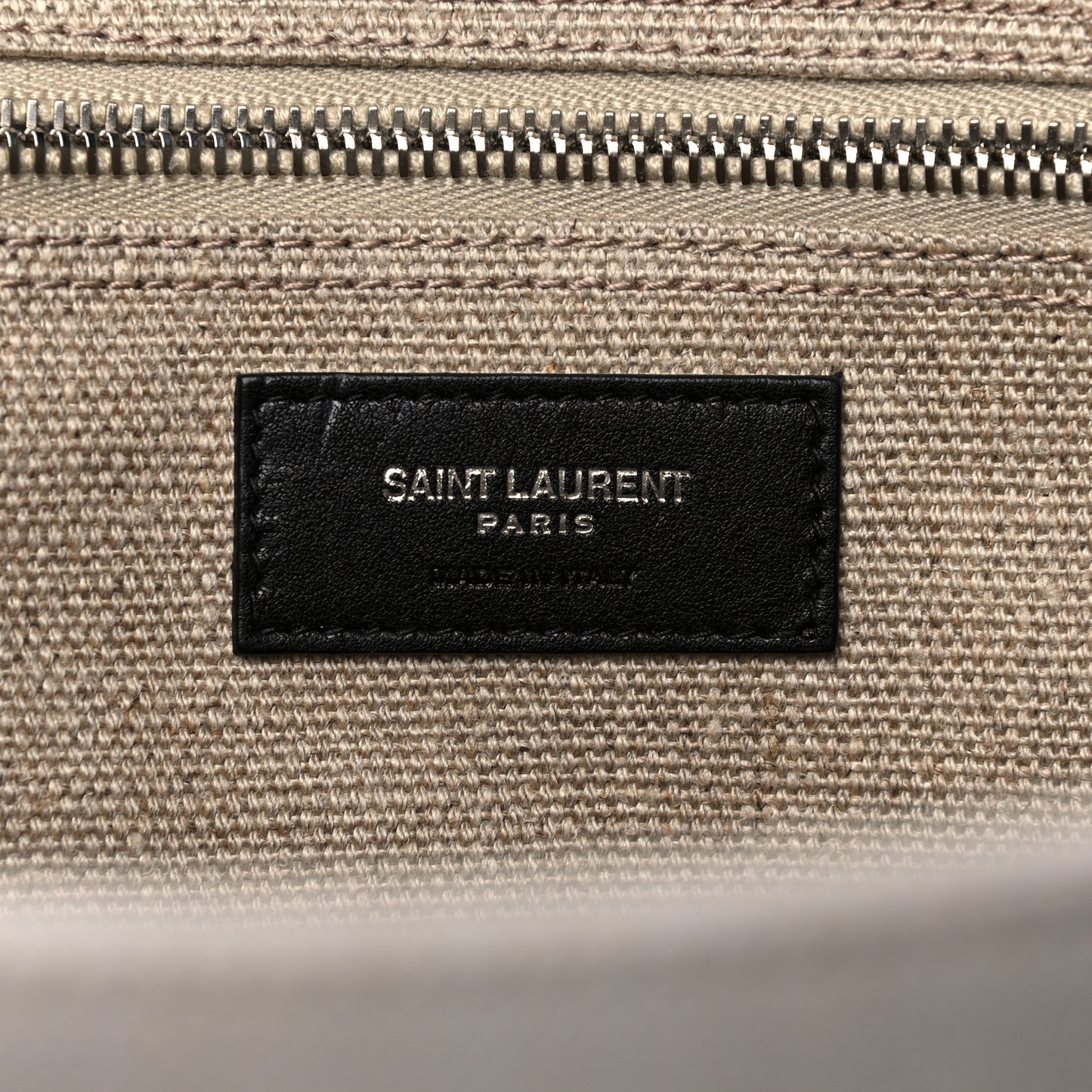 Linen Calfskin Rive Gauche Tote Optic White