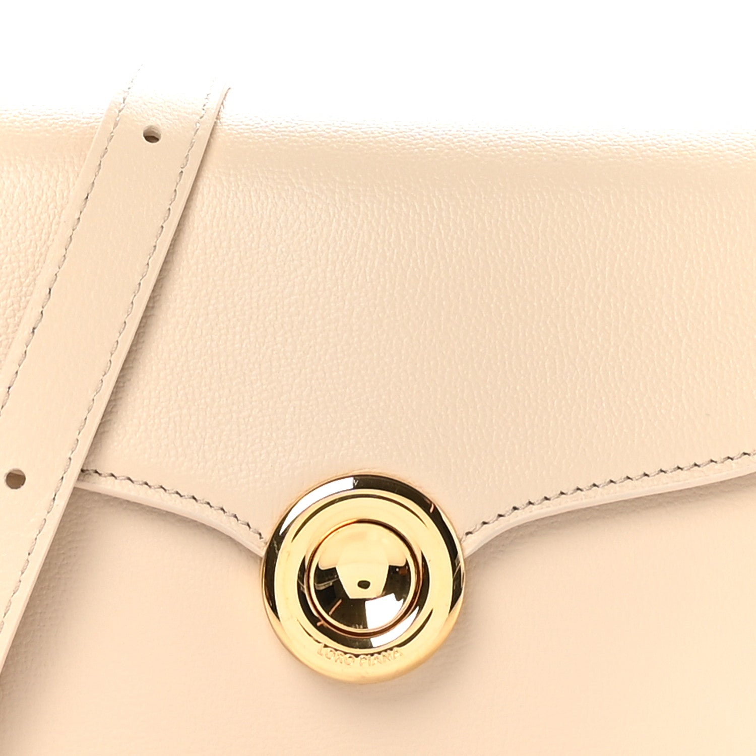 Loro Piana Grained Calfskin Mini Ghiera Bag Lotus Root 7 of 9