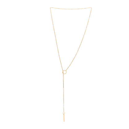 Gucci 18K Yellow Gold 20mm Lariat Necklace 3 of 5