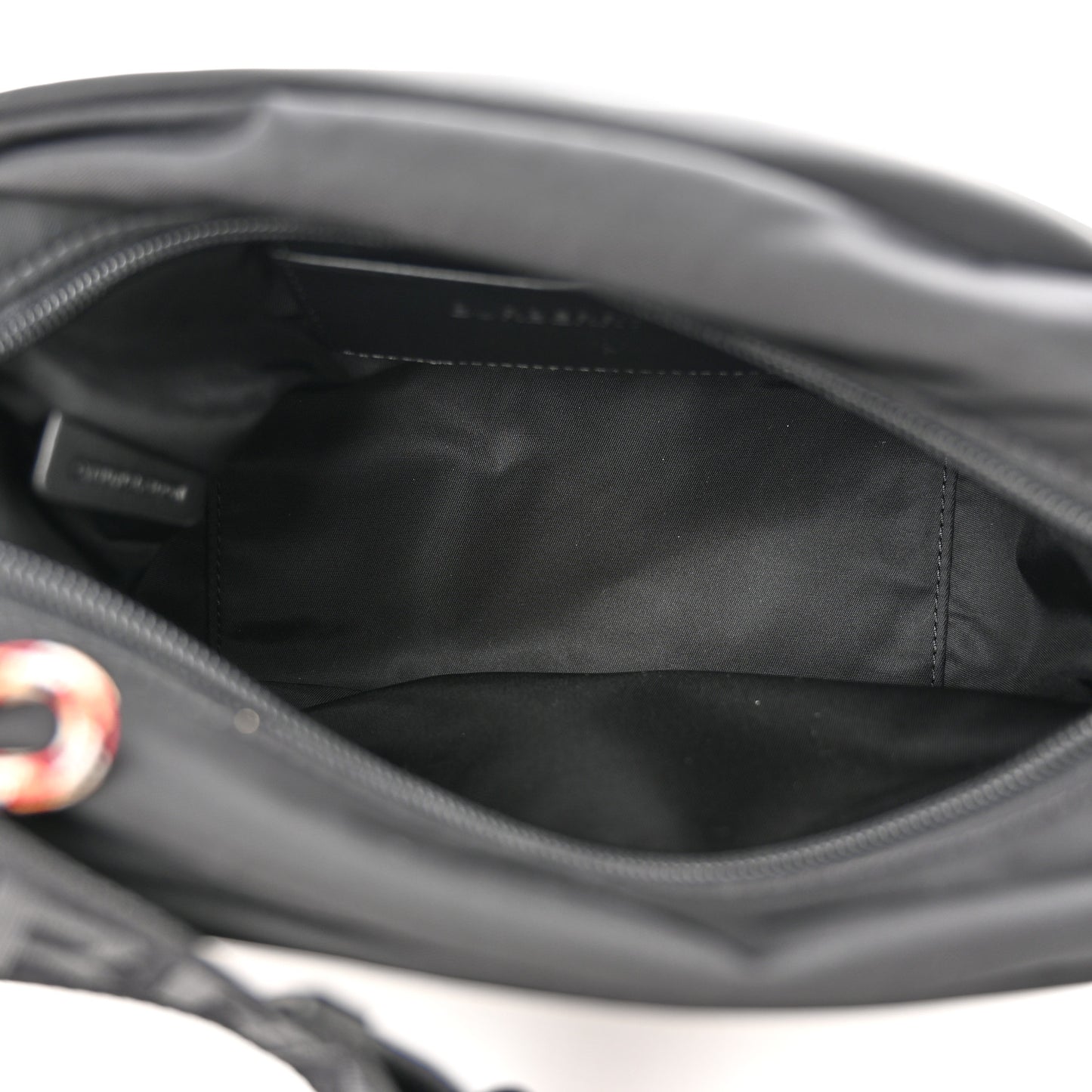 Nylon Logo Detail Crossbody Bag Black