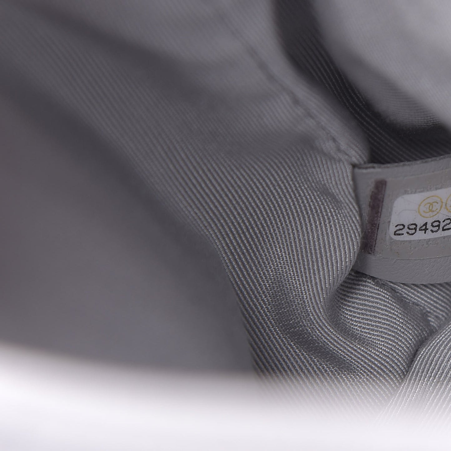 Grained Calfskin Quilted Single Flap Grey