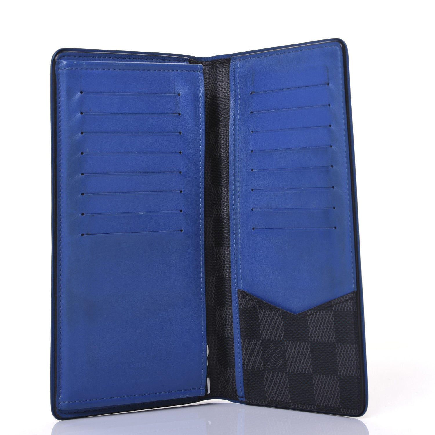 Louis Vuitton Damier Graphite Brazza Wallet Bleu Neon 4 of 13