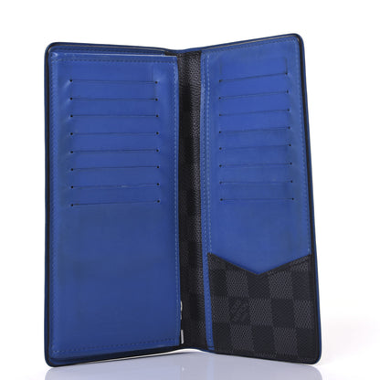 Louis Vuitton Damier Graphite Brazza Wallet Bleu Neon 4 of 13