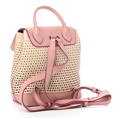 Louis Vuitton Perforated Calfskin Lockme Backpack Rose Poudre Creme 3 of 10