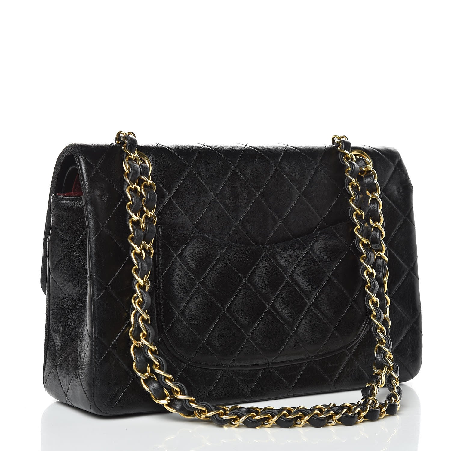 Chanel Lambskin Quilted Medium Double Flap Black 3 of 16
