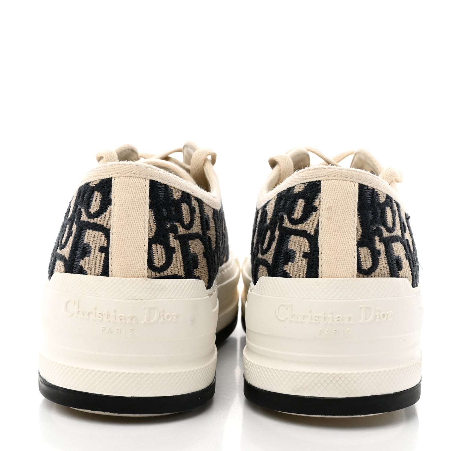 Christian Dior Canvas Oblique Walk'N'Dior Low Top Sneakers 36.5 Deep Blue 5 of 15
