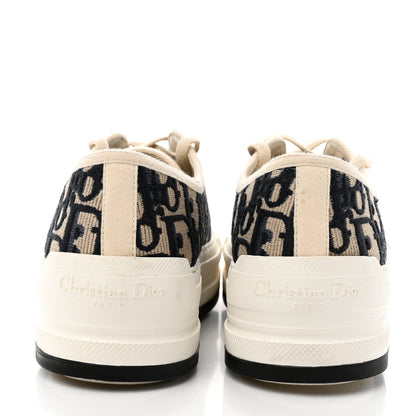 Christian Dior Canvas Oblique Walk'N'Dior Low Top Sneakers 36.5 Deep Blue 5 of 15